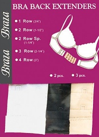 Braza Bra Back Extenders 1 Hook .75 inch Assorted 3pc Braza Bra Back Extenders 1 Hook .75 inch Assorted 3pc
