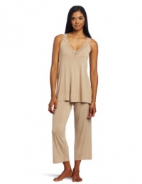 Midnight By Carole Hochman Women's Garden Sunset Capri Pajama, Gingersnap, Small Midnight By Carole Hochman Women's Garden Sunset Capri Pajama, Gingersnap, Small
