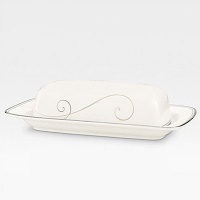 Noritake Platinum Wave Covered Butter Noritake Platinum Wave Covered Butter