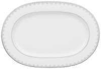 Villeroy & Boch White Lace 13-1/4-Inch Oval Platter