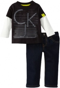 Calvin Klein Baby-Boys Infant Two Fer Top With Jeans Calvin Klein Baby-Boys Infant Two Fer Top With Jeans