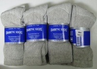 Diabetic CREW Socks, Color Light Gray, MEN XL sock size 13-15, Stretch Tops 12 pairs Diabetic CREW Socks, Color Light Gray, MEN XL sock size 13-15, Stretch Tops 12 pairs