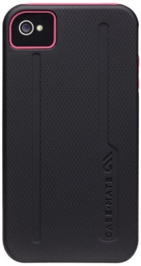 Case-Mate CM015587 Tough Case for iPhone 4 and iPhone 4S - 1 Pack - Case - Retail Packaging - Black/Pink Case-Mate CM015587 Tough Case for iPhone 4 and iPhone 4S - 1 Pack - Case - Retail Packaging - Black/Pink