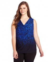 Calvin Klein Women's Plus-Size Ombre Print Cowl Neck Calvin Klein Women's Plus-Size Ombre Print Cowl Neck