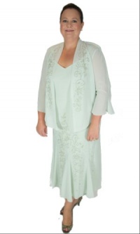R & M Richards Jacket & Evening Dress Sage Green Size 18 R & M Richards Jacket & Evening Dress Sage Green Size 18