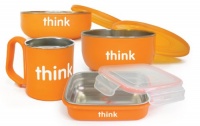 Thinkbaby Complete BPA Free Feeding Set, Orange, 6 Months Thinkbaby Complete BPA Free Feeding Set, Orange, 6 Months