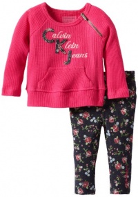 Calvin Klein Baby-Girls Infant Top With Printed Pant Calvin Klein Baby-Girls Infant Top With Printed Pant
