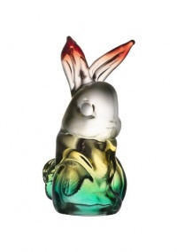 Kosta Boda My Wide Life Rabbit Sculpture, Green/Yellow Kosta Boda My Wide Life Rabbit Sculpture, Green/Yellow