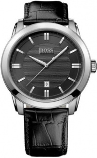 Hugo Boss Black Dial Black Leather Mens Watch 1512767 Hugo Boss Black Dial Black Leather Mens Watch 1512767