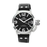 TW Steel Men's TW2 Canteen Black Leather Black Dial Watch TW Steel Men's TW2 Canteen Black Leather Black Dial Watch