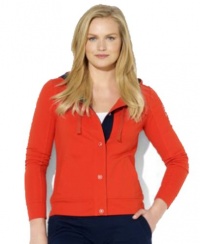 RALPH LAUREN PLUS SIZE JACKET, LONG-SLEEVE RED SIZE 2X RALPH LAUREN PLUS SIZE JACKET, LONG-SLEEVE RED SIZE 2X