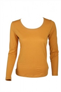 Ellen Tracy Women's Long Sleeve Scoop Neck Beaded Top Ellen Tracy Women's Long Sleeve Scoop Neck Beaded Top