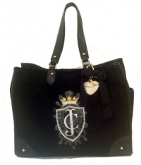 Juicy Couture Embellished 'JC' Velour Nicola Tote, Black Juicy Couture Embellished 'JC' Velour Nicola Tote, Black