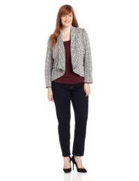 Calvin Klein Women's Plus-Size Jaquard Flyaway Jacket Calvin Klein Women's Plus-Size Jaquard Flyaway Jacket