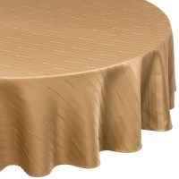 Lenox Simply Fine 60 by 84-Inch Oval Tablecloth, Khaki Lenox Simply Fine 60 by 84-Inch Oval Tablecloth, Khaki