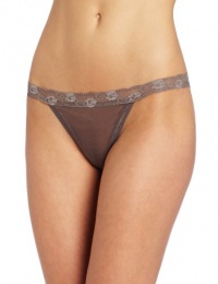 Calvin Klein Women's Luster Thong, French Roast, Medium Calvin Klein Women's Luster Thong, French Roast, Medium