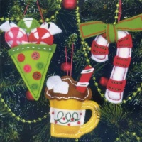 Sweet Treats Ornaments Felt Applique Kit-3X5 Set Of 3 Sweet Treats Ornaments Felt Applique Kit-3X5 Set Of 3