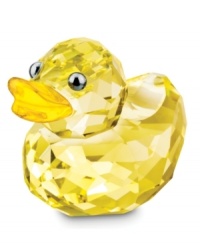 A grownup version of bathtime's beloved rubber duckie, the Sunny Sandy figurine shines in Swarovksi crystal with sparkling faceted cuts and a happy yellow hue. A grownup version of bathtime's beloved rubber duckie, the Sunny Sandy figurine shines in Swarovksi crystal with sparkling faceted cuts and a happy yellow hue.