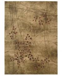 A collection of Asian-inspired blossoms cast a bold burgundy accent upon this sophisticated Somerset area rug from Nourison. Bearing the rich patina of premium-quality Opulon™ yarns, it boasts a densely woven and strikingly luxurious pile that's ultra-soft and oh-so pleasing to the eye. A collection of Asian-inspired blossoms cast a bold burgundy accent upon this sophisticated Somerset area rug from Nourison. Bearing the rich patina of premium-quality Opulon™ yarns, it boasts a densely woven and strikingly luxurious pile that's ultra-soft and oh-so pleasing to the eye.