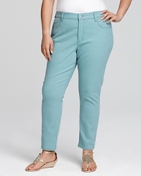 Body-shaping Not Your Daughters Jeans bring everyday chic to your wardrobe with a slim silhouette and ankle length. Body-shaping Not Your Daughters Jeans bring everyday chic to your wardrobe with a slim silhouette and ankle length.