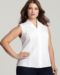 Jones New York Collection Plus Size Sleeveless Easy Care Blouse Jones New York Collection Plus Size Sleeveless Easy Care Blouse