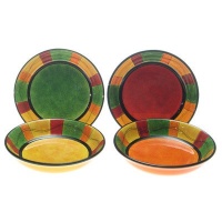 Certified International Caliente 9-1/2-Inch Soup/Pasta Bowl, Assorted Designs, Set of 4 Certified International Caliente 9-1/2-Inch Soup/Pasta Bowl, Assorted Designs, Set of 4