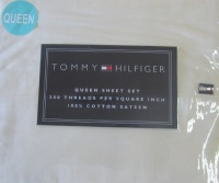 Tommy Hilfiger Solid Ivory Cotton Sheet Set, Queen Size Tommy Hilfiger Solid Ivory Cotton Sheet Set, Queen Size