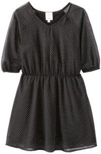 Ella Moss Girl Girls 7-16 Lola 3/4 Sleeve Dress, Black, 12 Ella Moss Girl Girls 7-16 Lola 3/4 Sleeve Dress, Black, 12