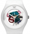 Swatch White Lacquered Ladies Watch SUOW100