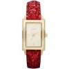 DKNY Champagne Dial Red Sequined Leather Ladies Watch NY8711