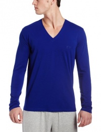 HUGO BOSS Men's Cotton Stretch Long Sleeve V-Neck Shirt HUGO BOSS Men's Cotton Stretch Long Sleeve V-Neck Shirt