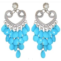 Chandelier Earrings with Acrylic Baubles Chandelier Earrings with Acrylic Baubles
