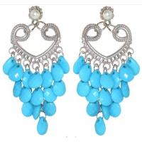 Chandelier Earrings with Acrylic Baubles