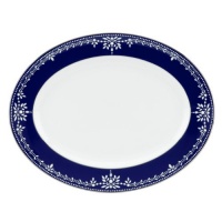 Lenox Marchesa Couture Oval Platter, Empire Pearl Indigo Lenox Marchesa Couture Oval Platter, Empire Pearl Indigo