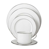 Lenox Floral Veil Bone China Platinum Banded 5-Piece Place Setting, Service for 1 Lenox Floral Veil Bone China Platinum Banded 5-Piece Place Setting, Service for 1