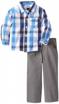 Peanut Buttons Boys 2-7 Toddler Plaid Shirt Set, Blue, 4T Peanut Buttons Boys 2-7 Toddler Plaid Shirt Set, Blue, 4T