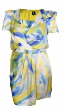 Vince Camuto Women's Watercolor Dress (12, Yellow Tie Dye) Vince Camuto Women's Watercolor Dress (12, Yellow Tie Dye)