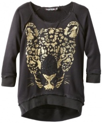 Flowers by Zoe Girls 7-16 Tiger Sweatshirt, Black, X-Large Flowers by Zoe Girls 7-16 Tiger Sweatshirt, Black, X-Large