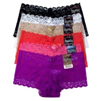 247 Frenzy Women's 12 Pack Allover Lace Boyshort Panties