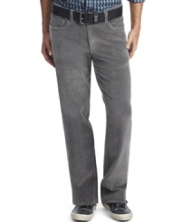 With a straight leg and a touch of stretch, these Kenneth Cole Reaction corduroys give you a flattering fit. With a straight leg and a touch of stretch, these Kenneth Cole Reaction corduroys give you a flattering fit.