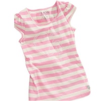 Guess Kids Girls 7-16 Pearl Stripe Top (Medium (10/12), Pink) Guess Kids Girls 7-16 Pearl Stripe Top (Medium (10/12), Pink)