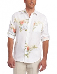 Cubavera Men's Long Sleeve Woven Shirt With Floral Print Cubavera Men's Long Sleeve Woven Shirt With Floral Print