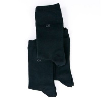 Calvin Klein Women's Flat Knit Socks 3-Pair, Black, Medium Calvin Klein Women's Flat Knit Socks 3-Pair, Black, Medium