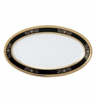 Orsay Black Oval Platter 16X11 by Philippe Deshoulieres Orsay Black Oval Platter 16X11 by Philippe Deshoulieres