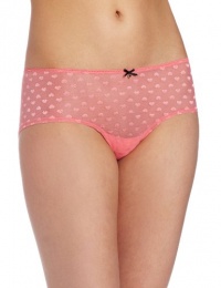 Betsey Johnson Women's Heart Mesh Lo-Rise Cheekini Panty Betsey Johnson Women's Heart Mesh Lo-Rise Cheekini Panty