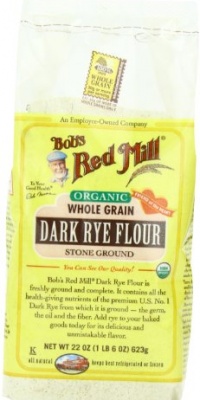 Bob's Red Mill Organic Rye Flour Dark, 22-Ounce (Pack of 4) Bob's Red Mill Organic Rye Flour Dark, 22-Ounce (Pack of 4)