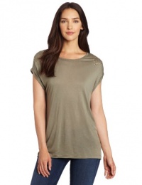Two by Vince Camuto Women's Embellished Short Sleeve Tee Two by Vince Camuto Women's Embellished Short Sleeve Tee