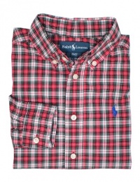Ralph Lauren Toddler Boy's Blake Plaid Shirt (7, Red Multi) Ralph Lauren Toddler Boy's Blake Plaid Shirt (7, Red Multi)