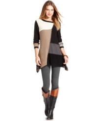 Style&co.'s patchwork tunic features pretty mixed knits and an asymmetrical hem. Pair with leggings and boots for easy fall fashion! Style&co.'s patchwork tunic features pretty mixed knits and an asymmetrical hem. Pair with leggings and boots for easy fall fashion!
