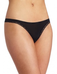 Calvin Klein Women's Bottom's Up Thong Panty, Black, Large Calvin Klein Women's Bottom's Up Thong Panty, Black, Large